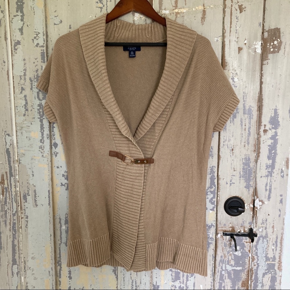Chaps short sleeved buckle sweater
